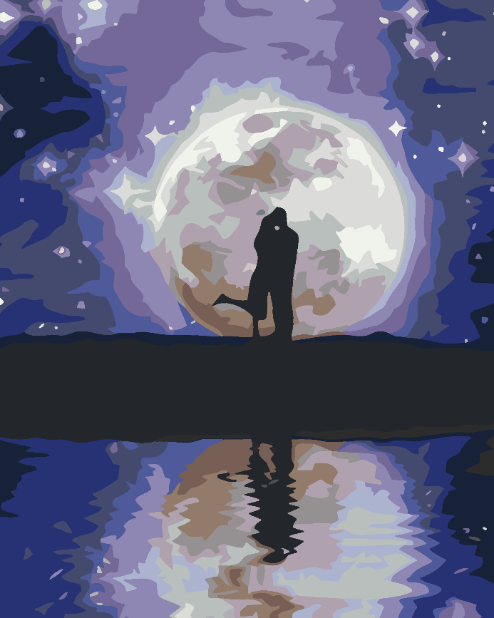 Malen nach Zahlen - Liebe auf dem Mond 4601