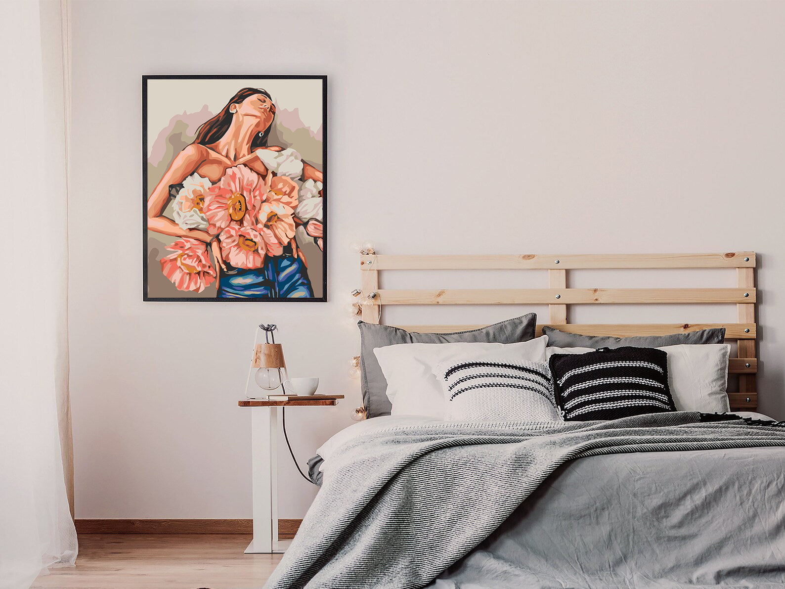 Malen nach Zahlen - Mädchen mit Blumen 4605
