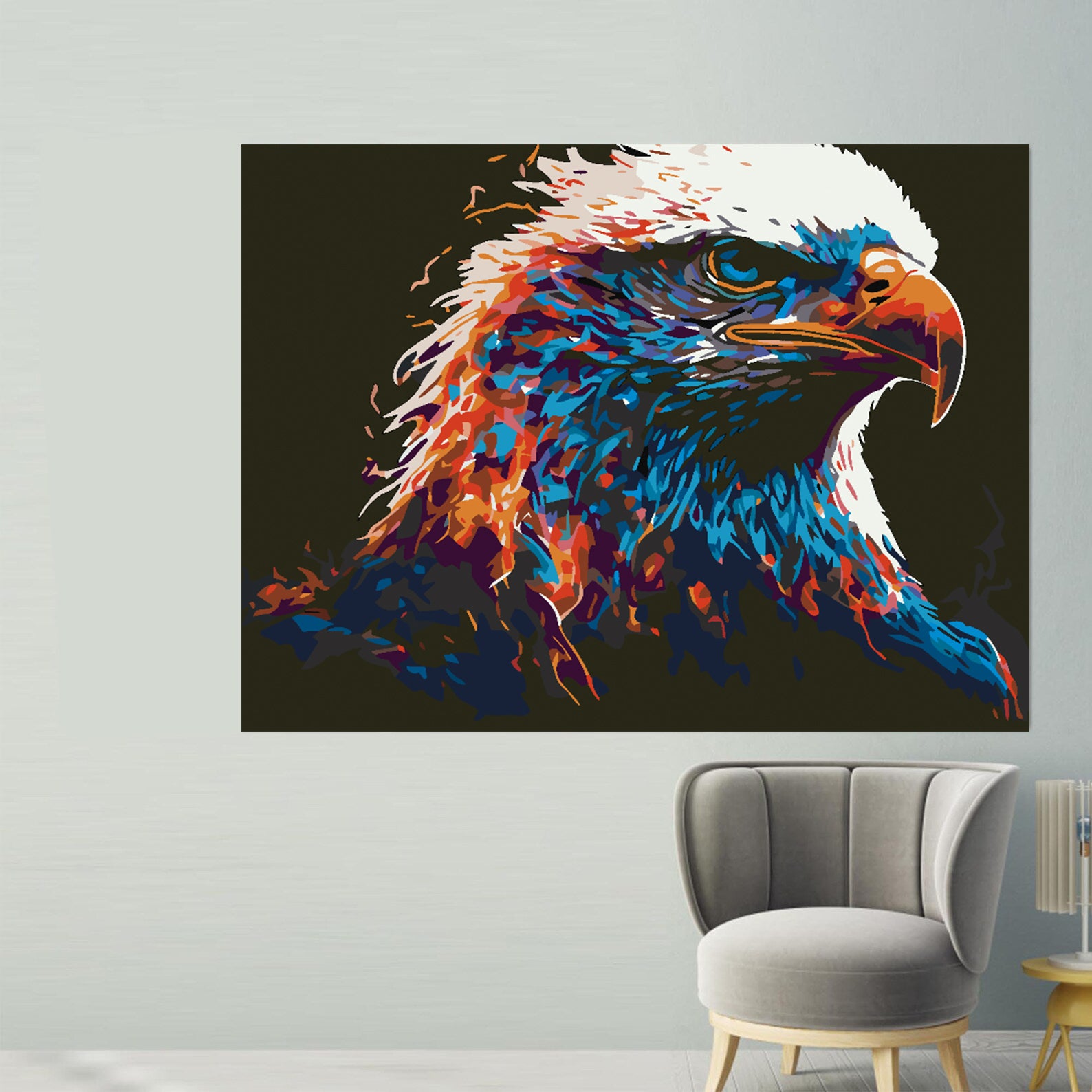 Malen nach Zahlen - Geierporträt 4611