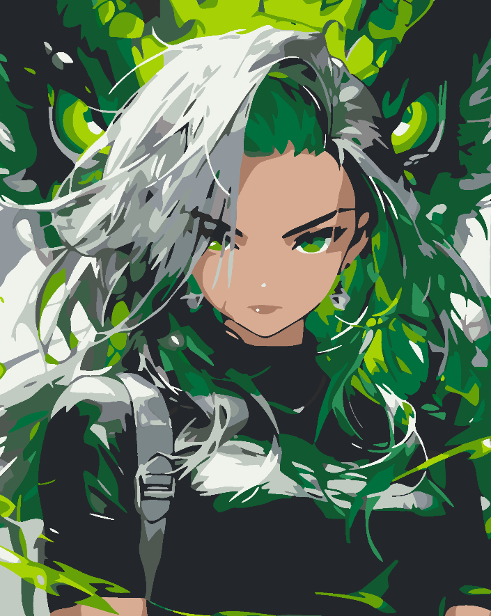 Malen nach Zahlen - Anime-Mädchenporträt 4621