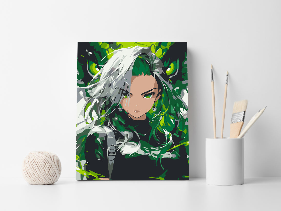 Malen nach Zahlen - Anime-Mädchenporträt 4621