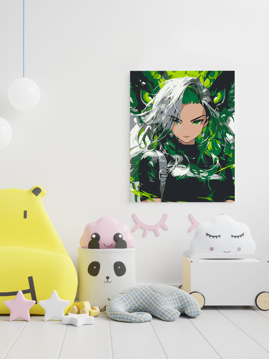 Malen nach Zahlen - Anime-Mädchenporträt 4621