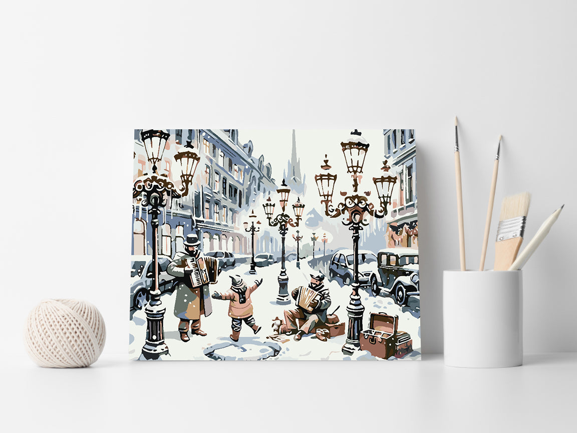 Malen nach Zahlen - Winter-Schlittschuhlaufen 4622