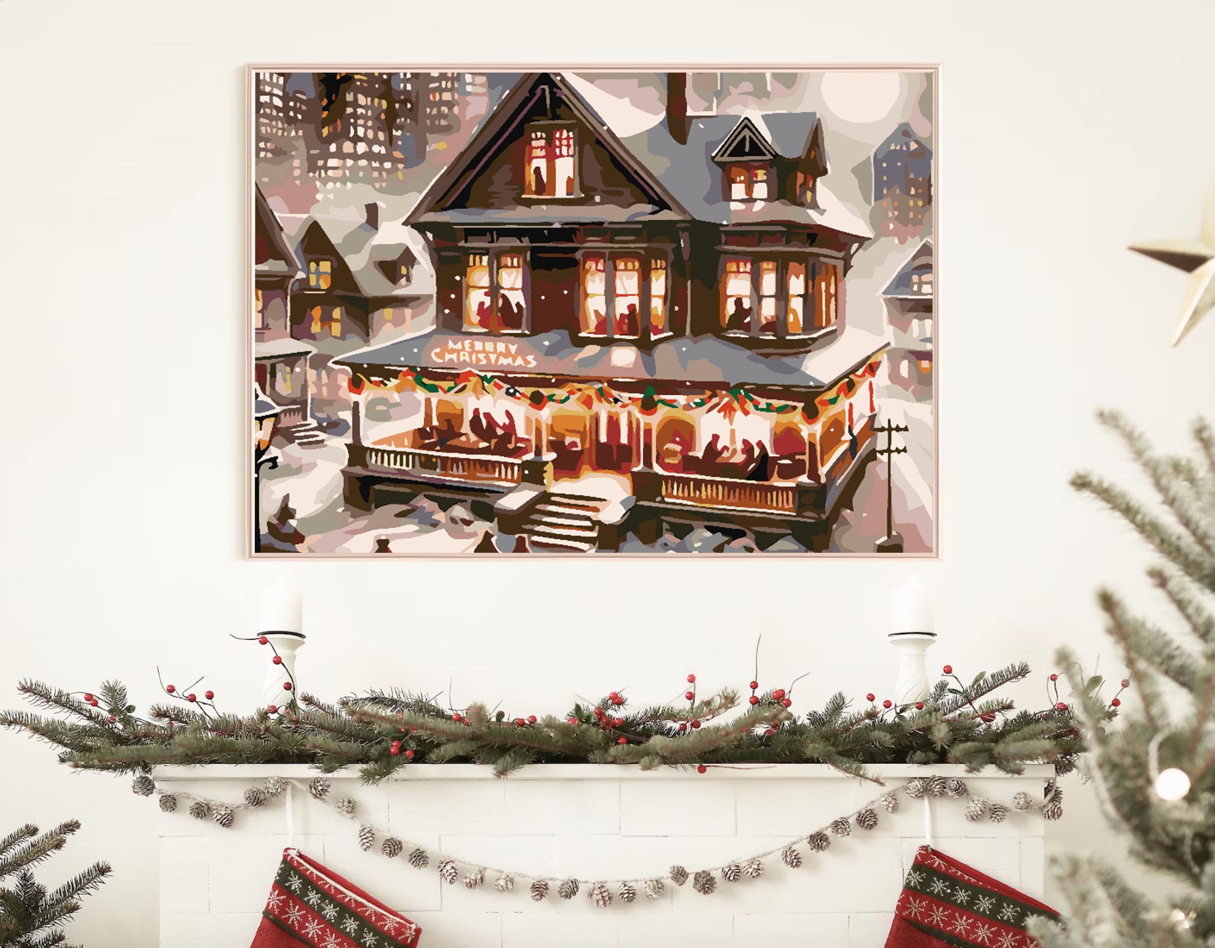 Malen nach Zahlen - Winterhaus 4623