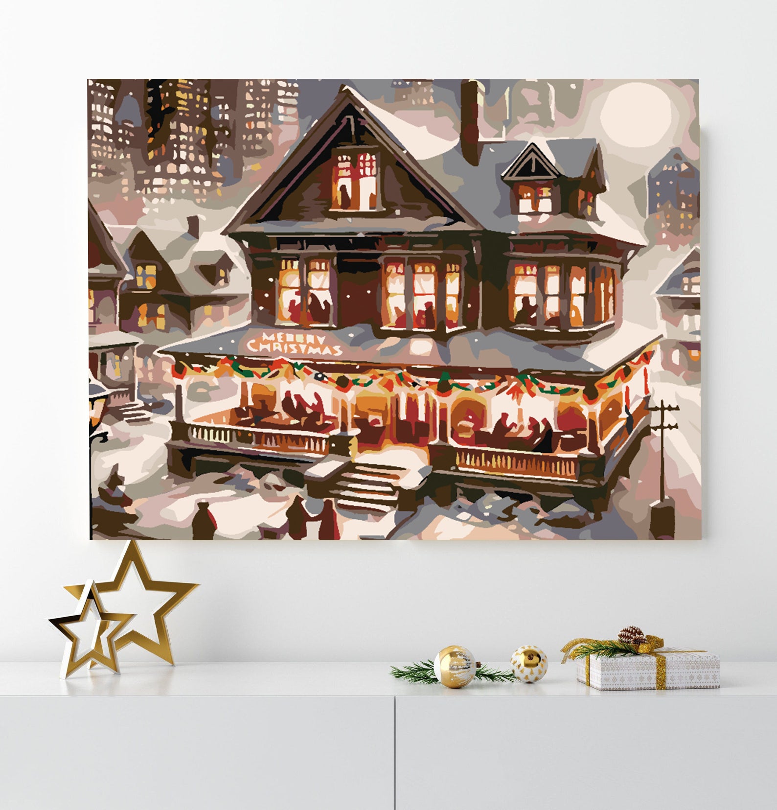 Malen nach Zahlen - Winterhaus 4623