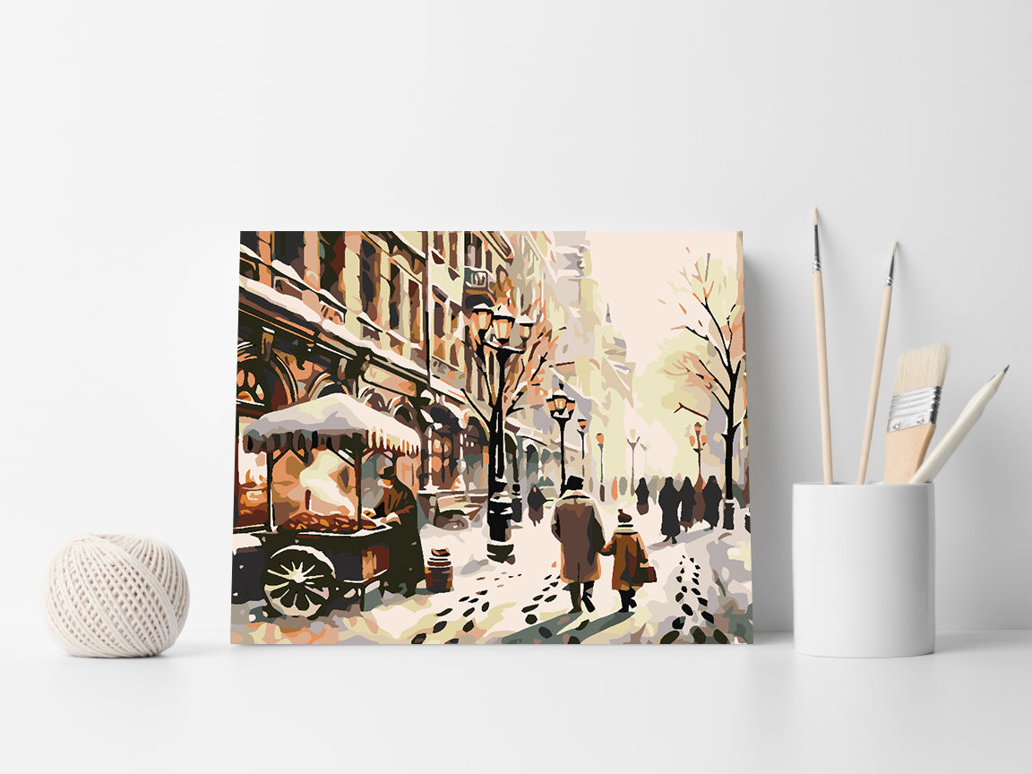 Malen nach Zahlen - Winter in der Stadt 4624