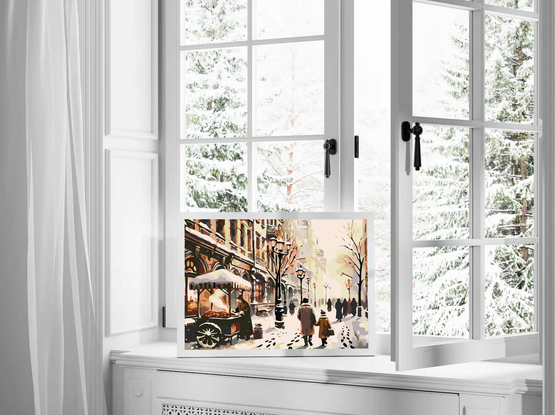 Malen nach Zahlen - Winter in der Stadt 4624