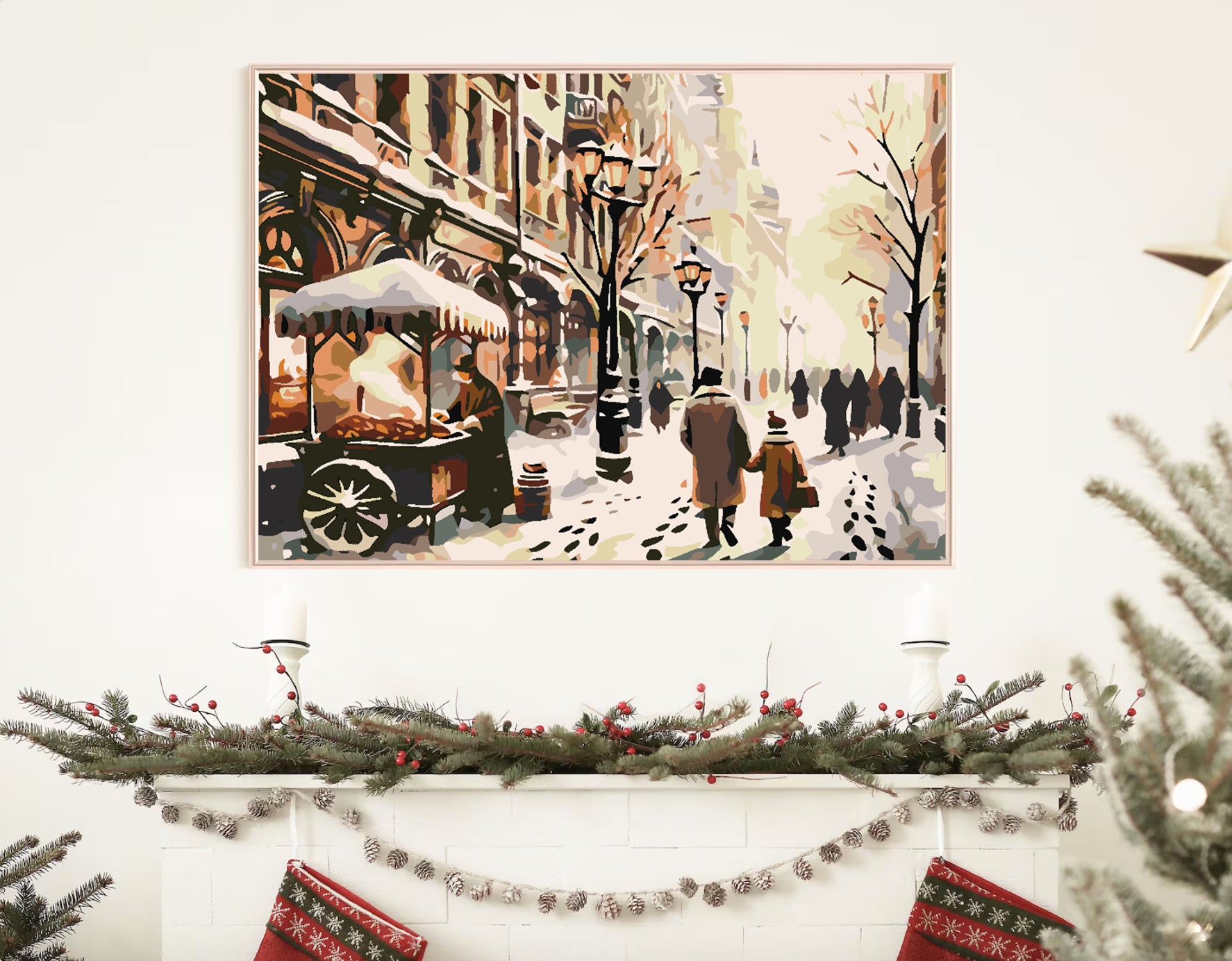 Malen nach Zahlen - Winter in der Stadt 4624