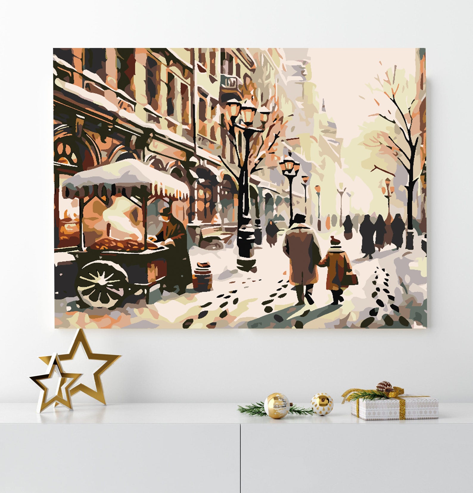 Malen nach Zahlen - Winter in der Stadt 4624