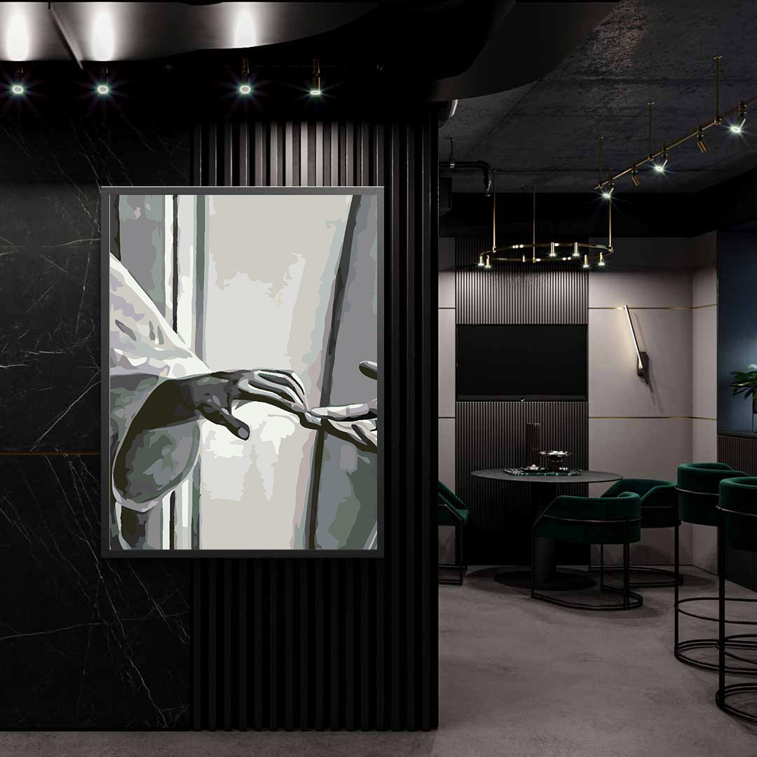 Malen nach Zahlen - Liebe Schwarz und Weiß 4625