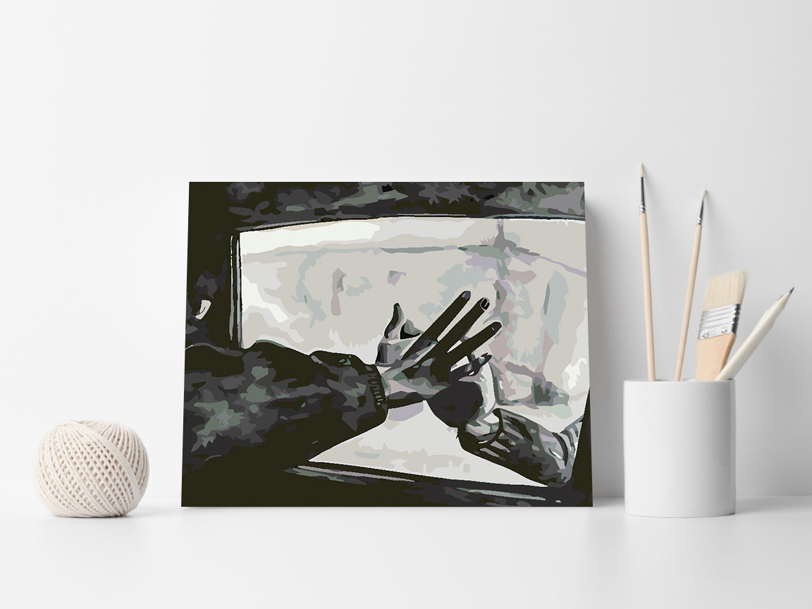 Malen nach Zahlen - Liebe Schwarz und Weiß 4626