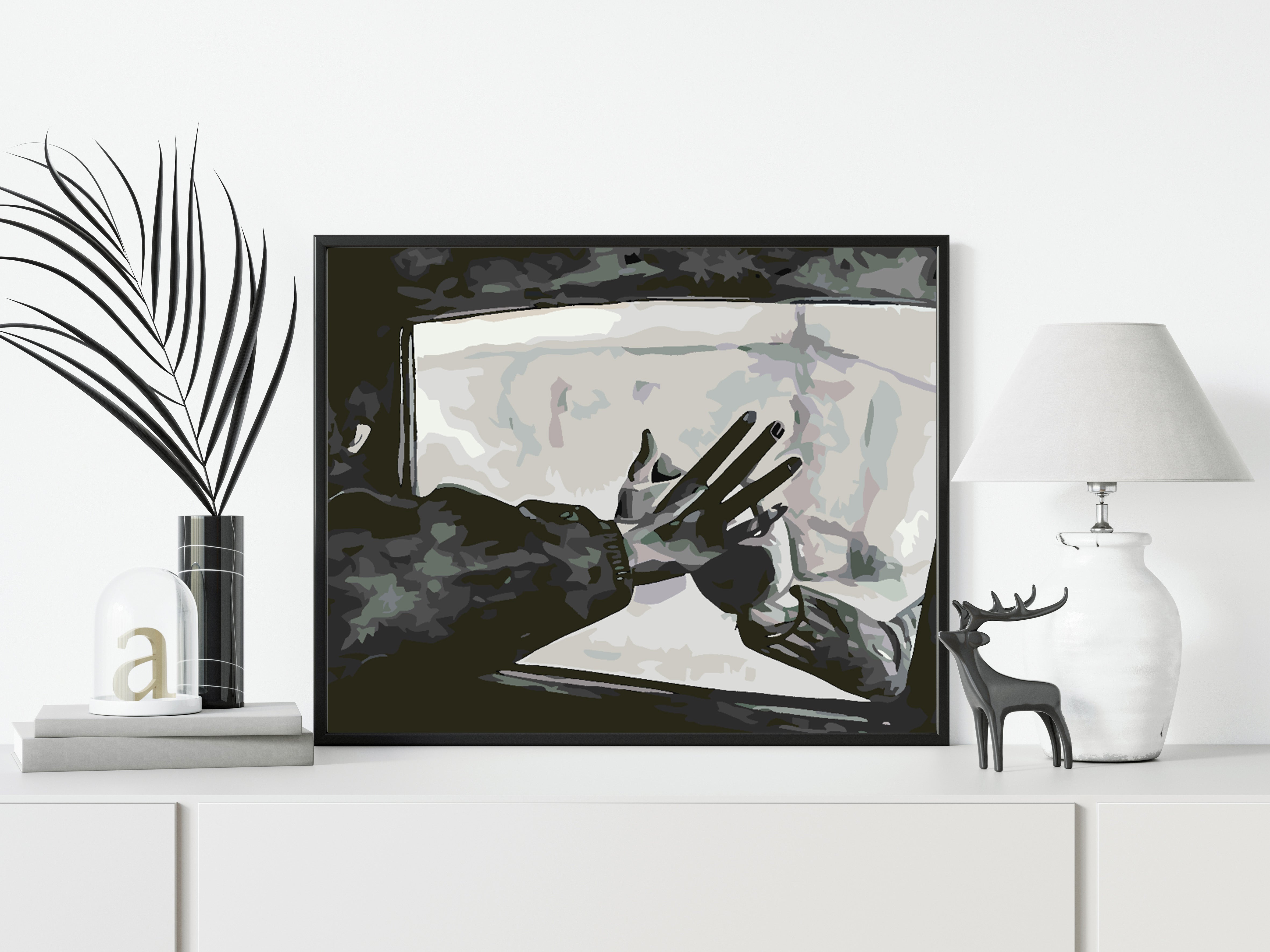 Malen nach Zahlen - Liebe Schwarz und Weiß 4626