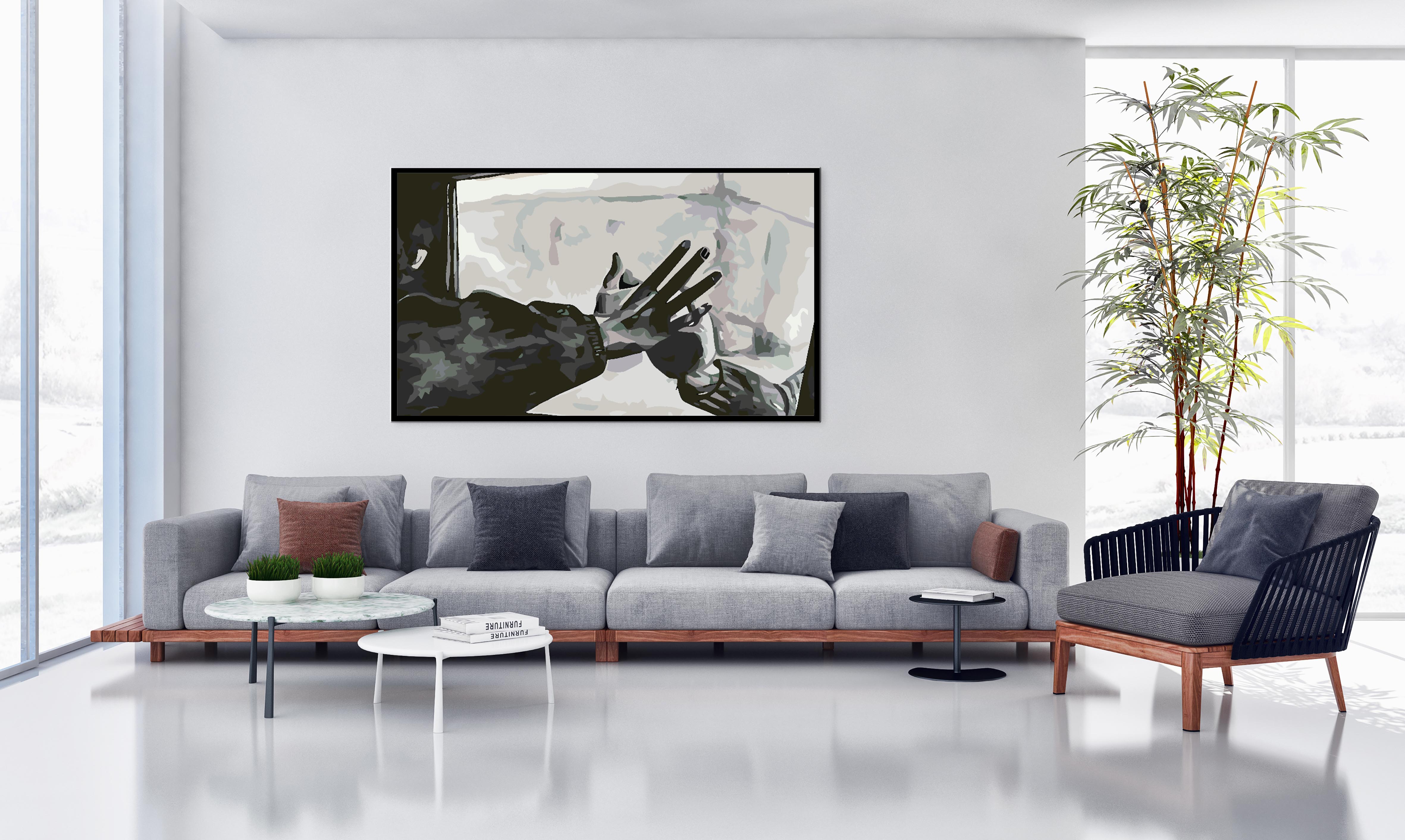 Malen nach Zahlen - Liebe Schwarz und Weiß 4626