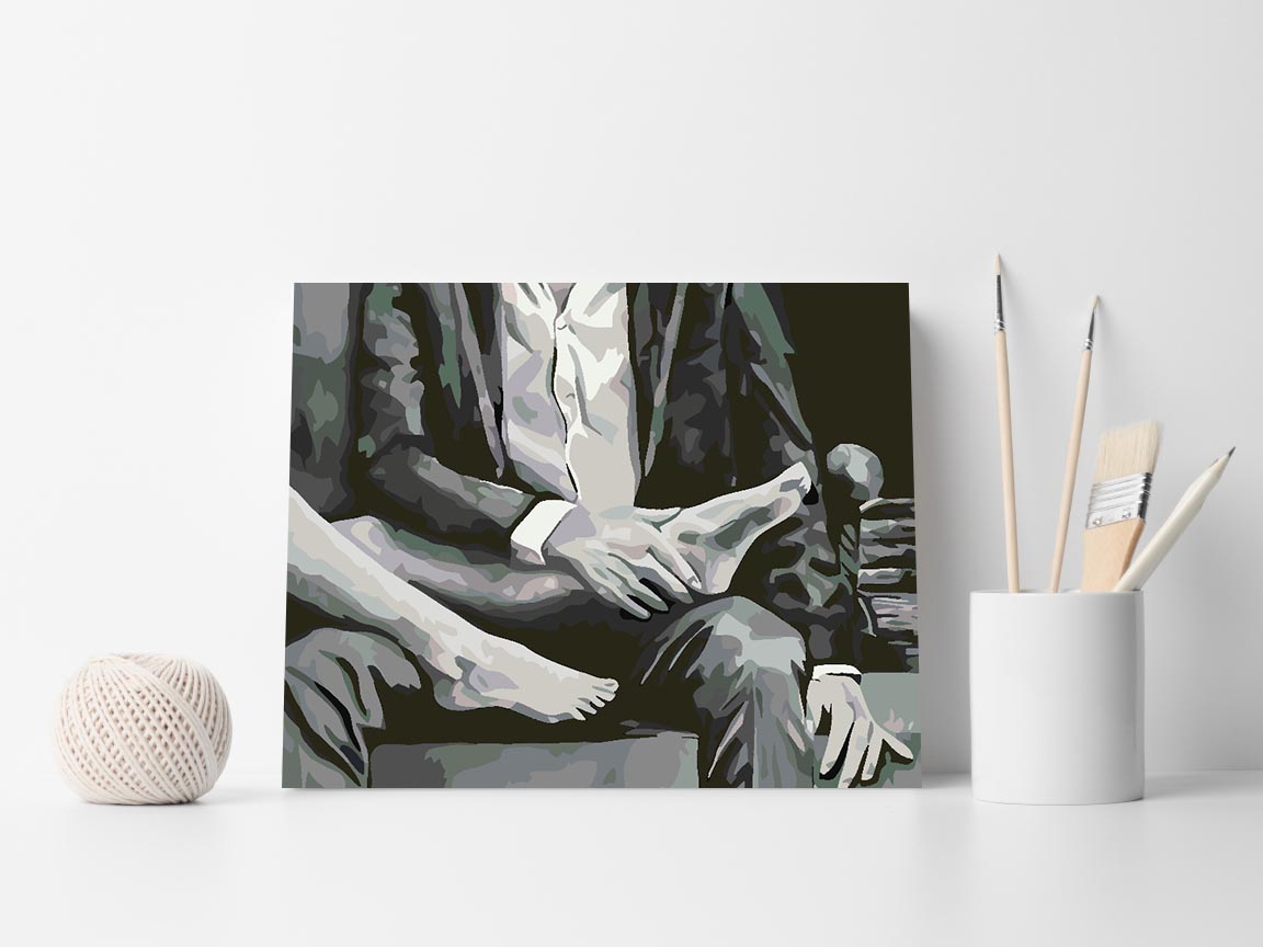 Malen nach Zahlen - Liebe Schwarz und Weiß 4627