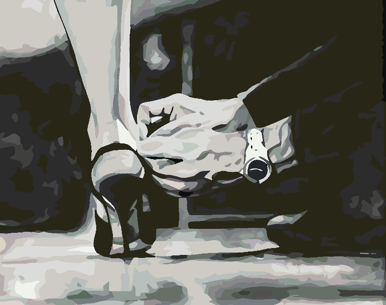 Malen nach Zahlen - Liebe Schwarz und Weiß 4628