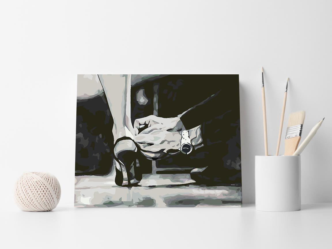 Malen nach Zahlen - Liebe Schwarz und Weiß 4628