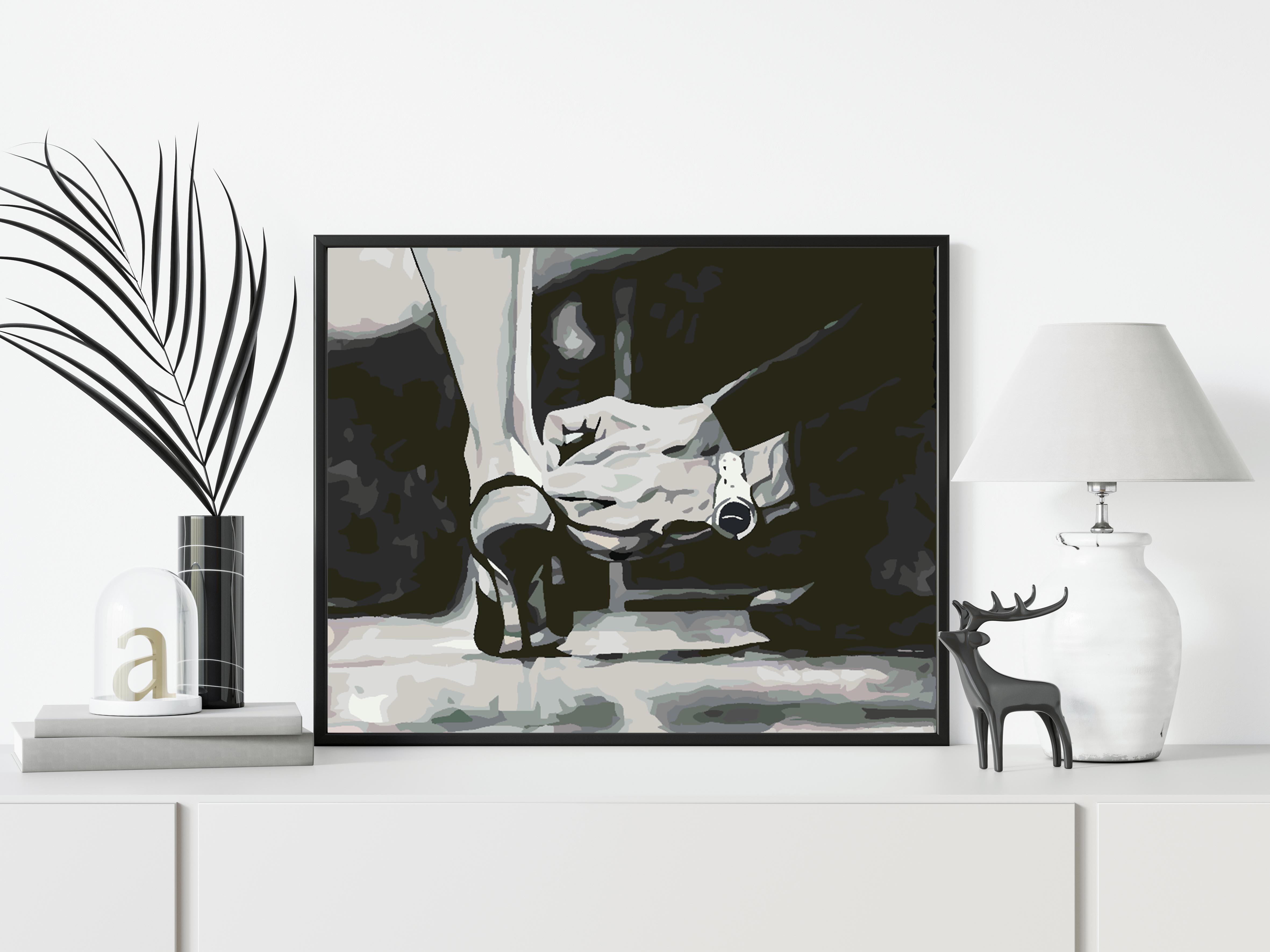 Malen nach Zahlen - Liebe Schwarz und Weiß 4628