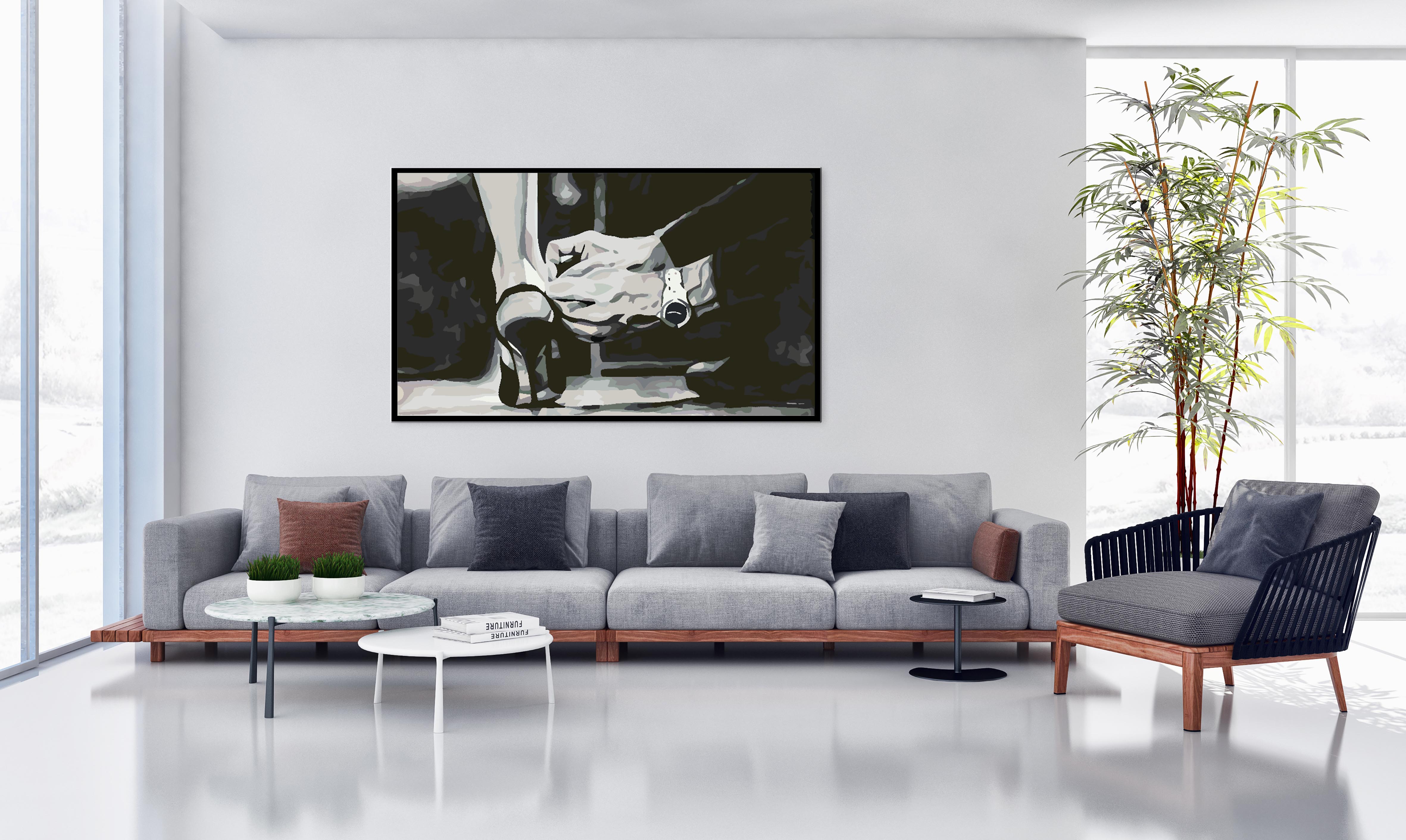 Malen nach Zahlen - Liebe Schwarz und Weiß 4628