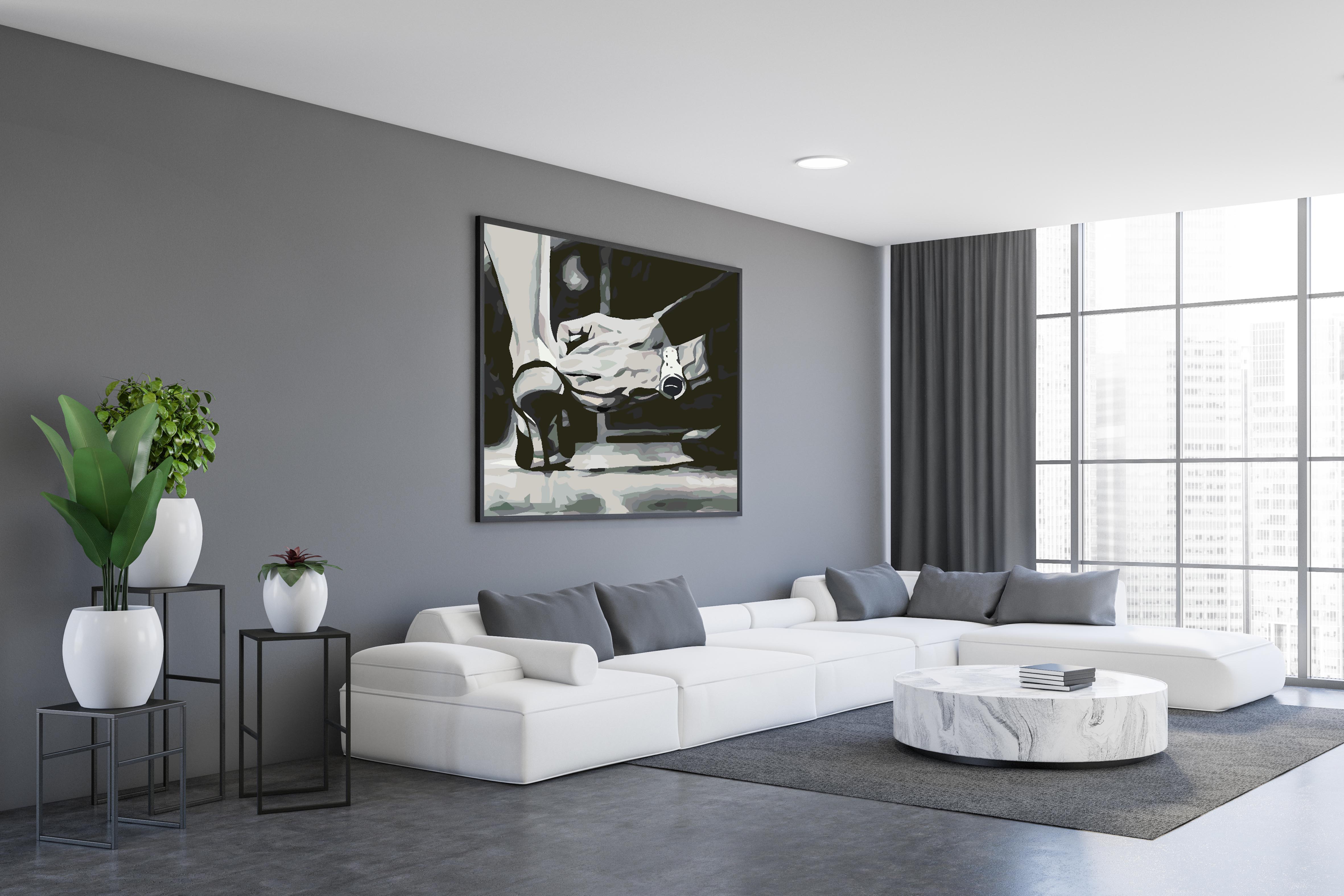 Malen nach Zahlen - Liebe Schwarz und Weiß 4628