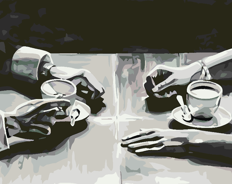 Malen nach Zahlen - Liebe Schwarz und Weiß 4629