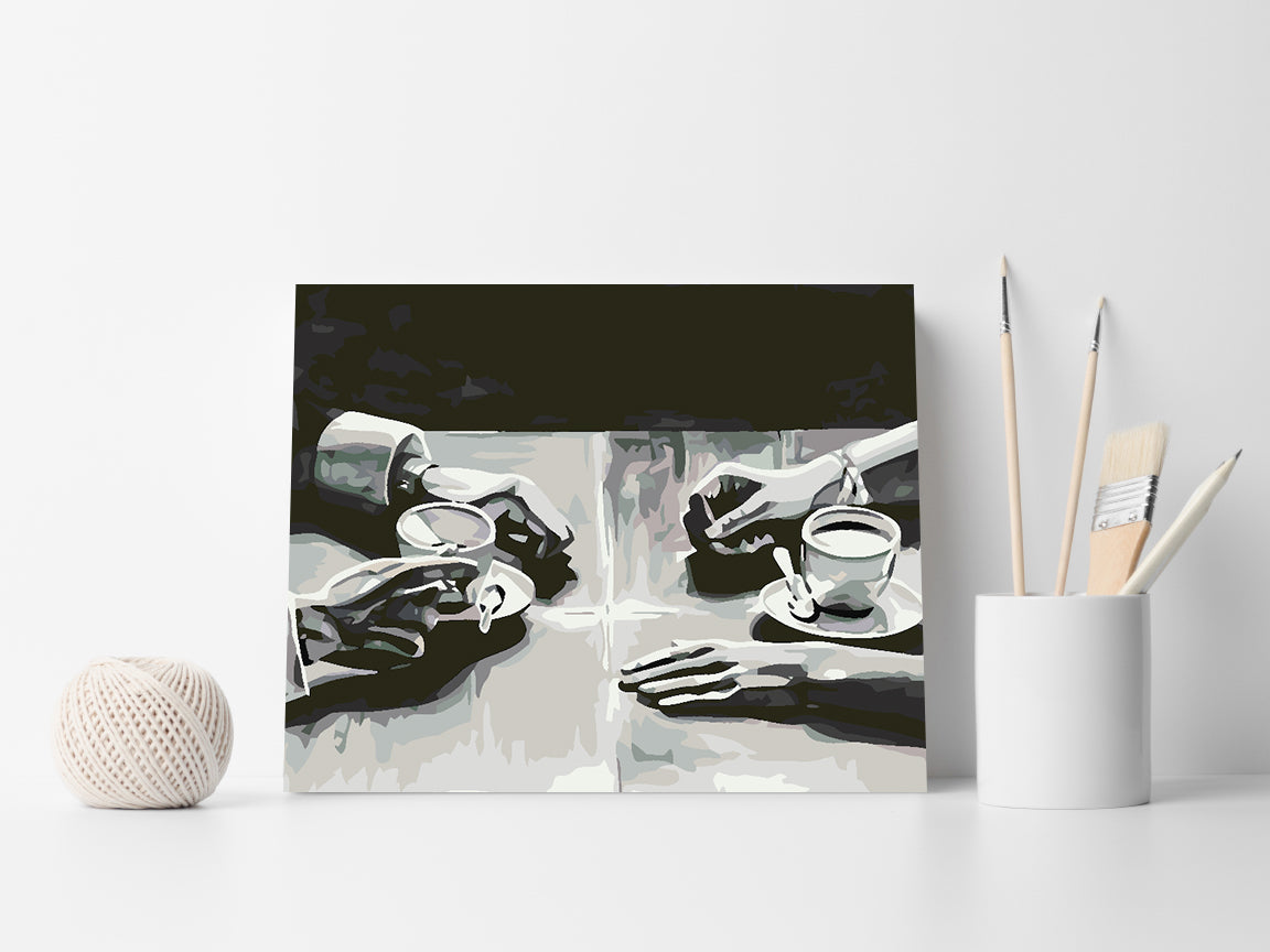 Malen nach Zahlen - Liebe Schwarz und Weiß 4629