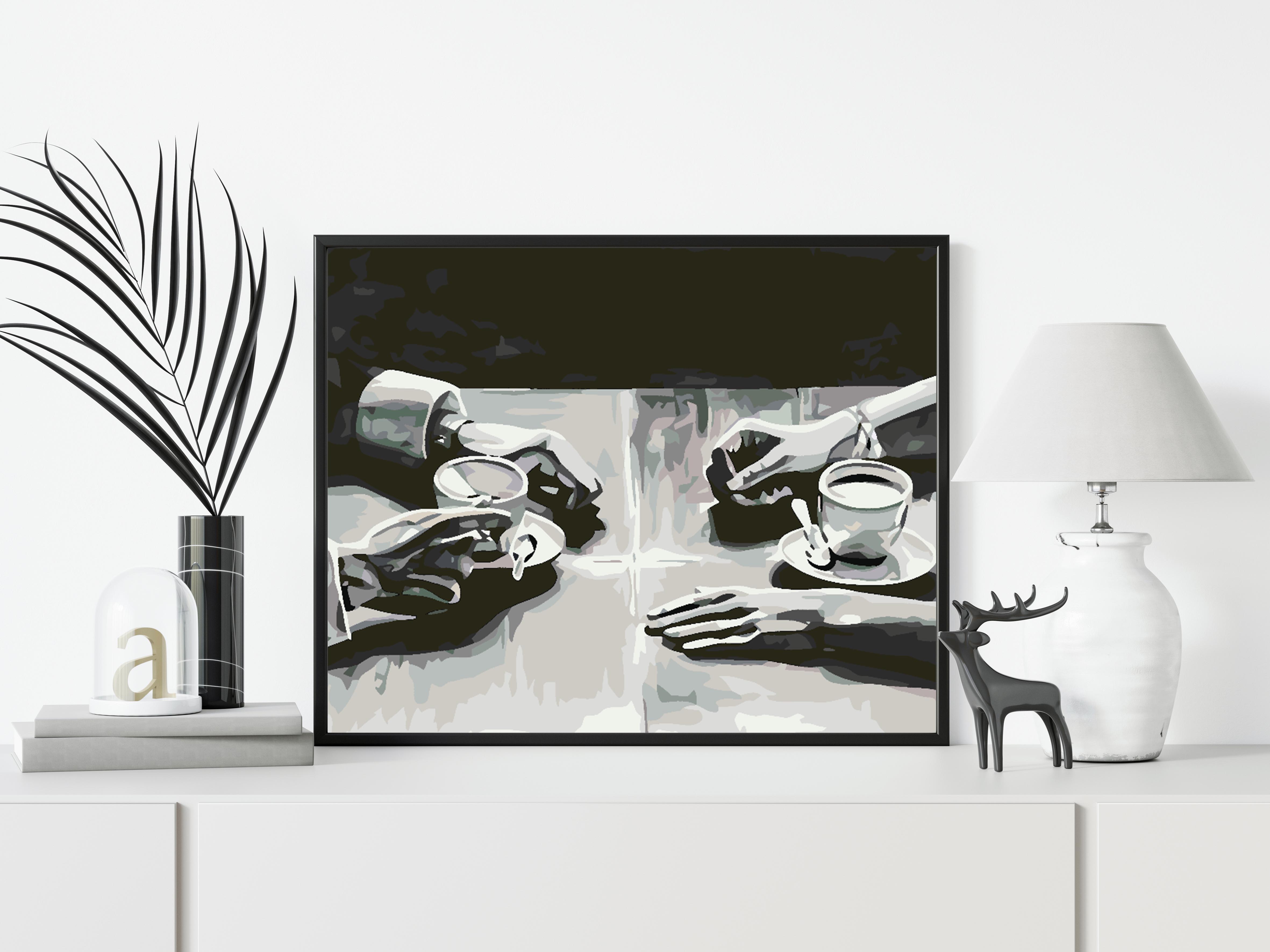 Malen nach Zahlen - Liebe Schwarz und Weiß 4629