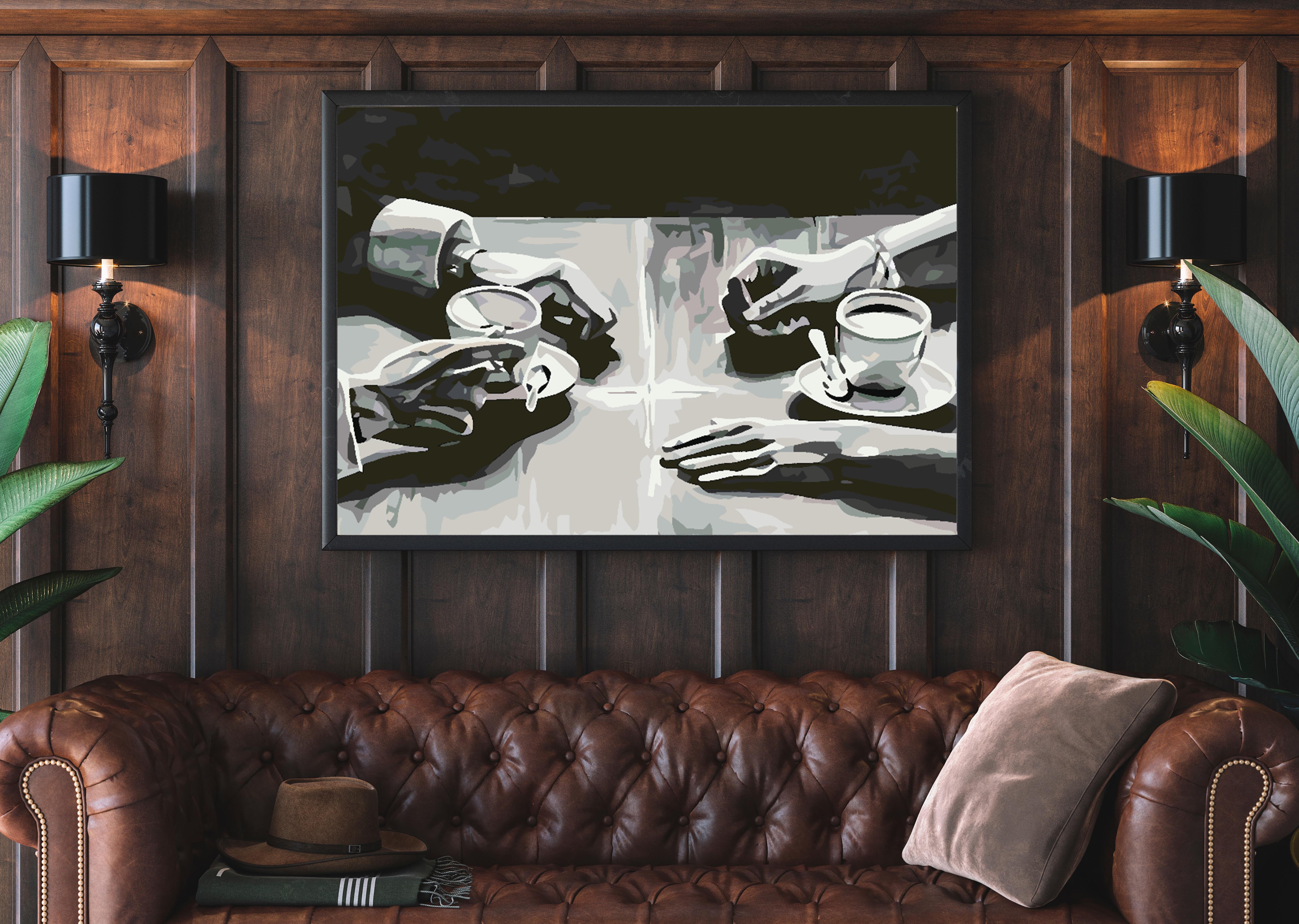 Malen nach Zahlen - Liebe Schwarz und Weiß 4629