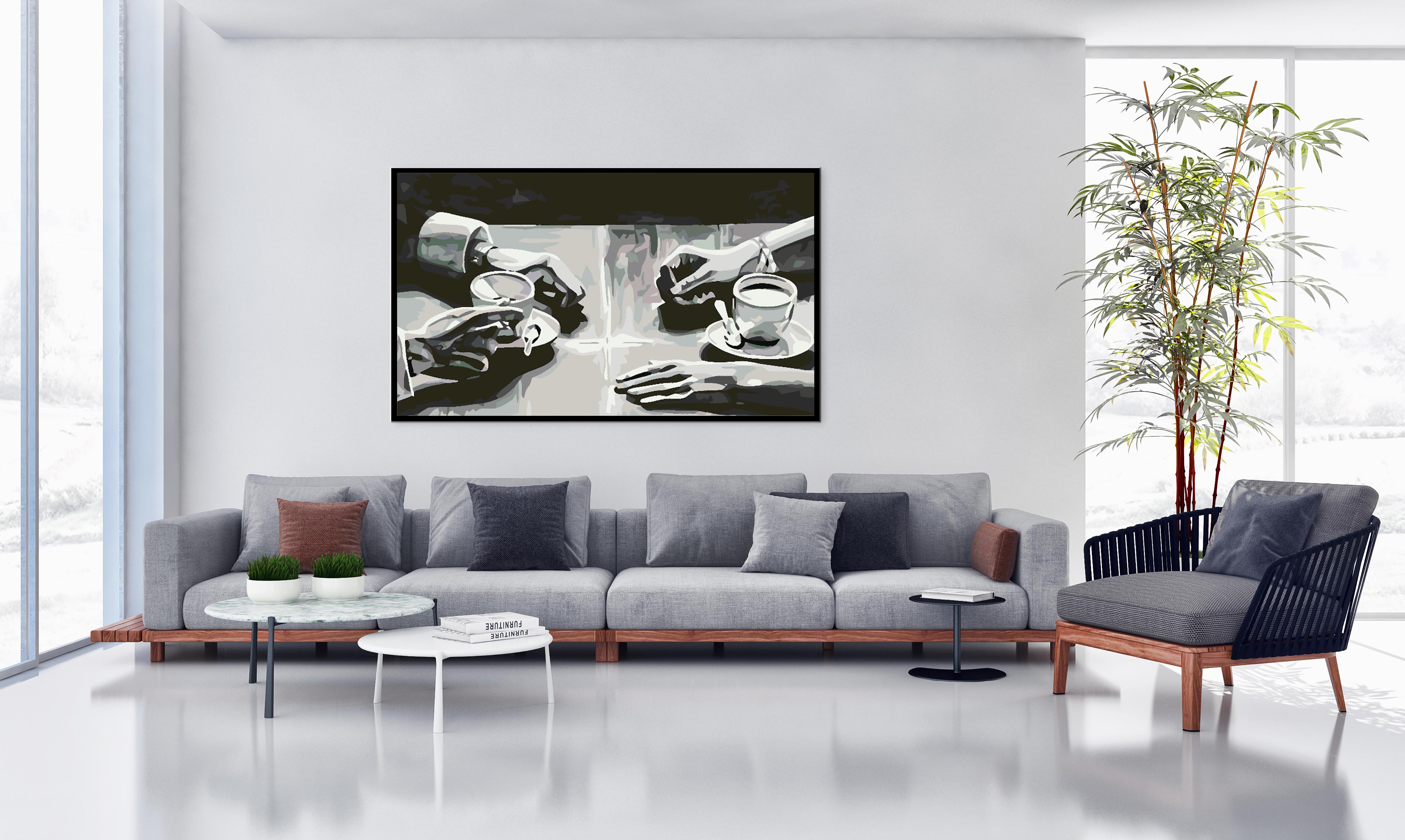 Malen nach Zahlen - Liebe Schwarz und Weiß 4629