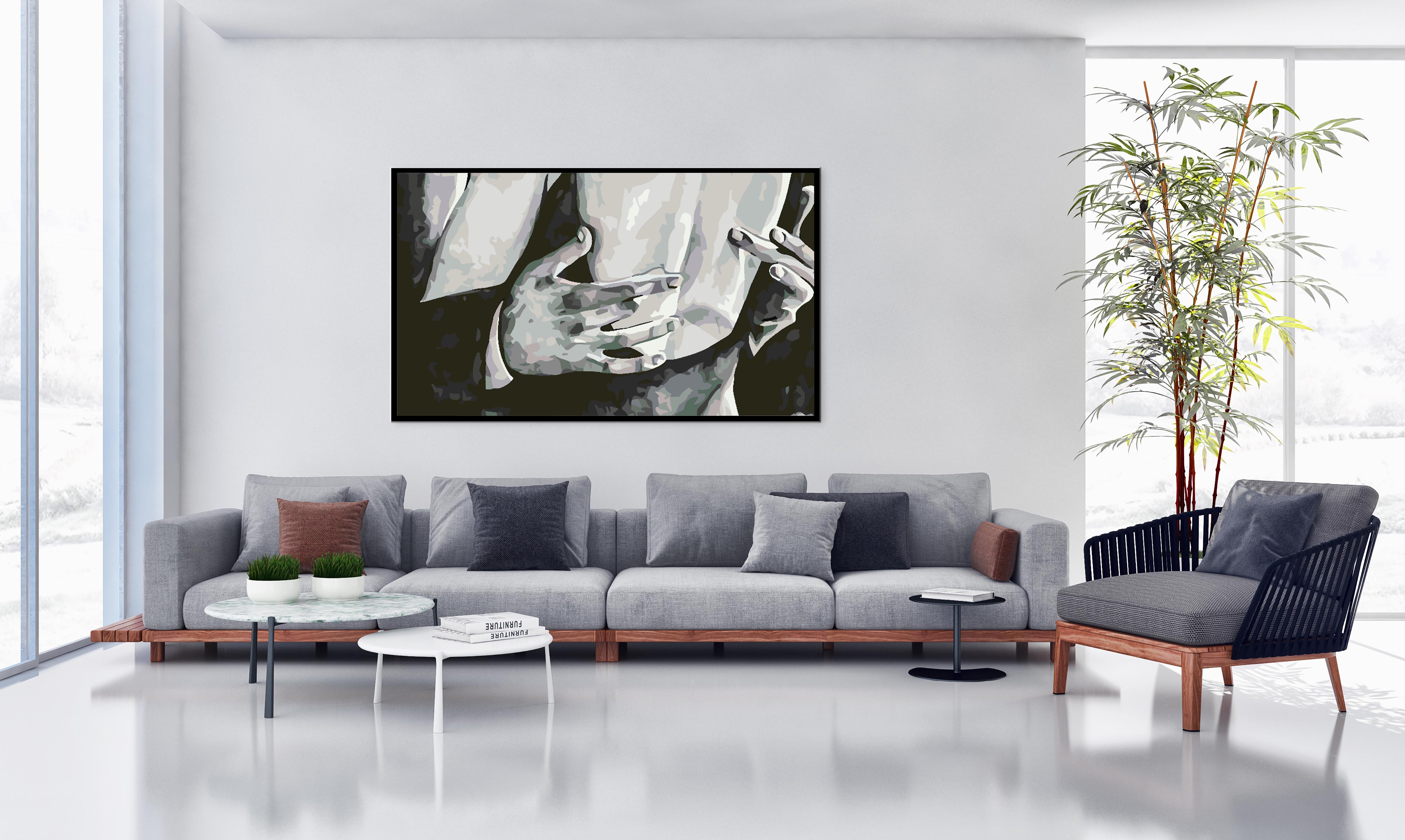 Malen nach Zahlen - Liebe Schwarz und Weiß 4630