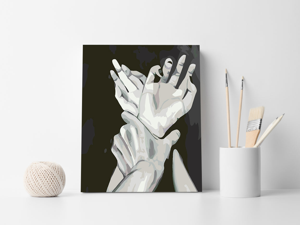 Malen nach Zahlen - Liebe Schwarz und Weiß 4631