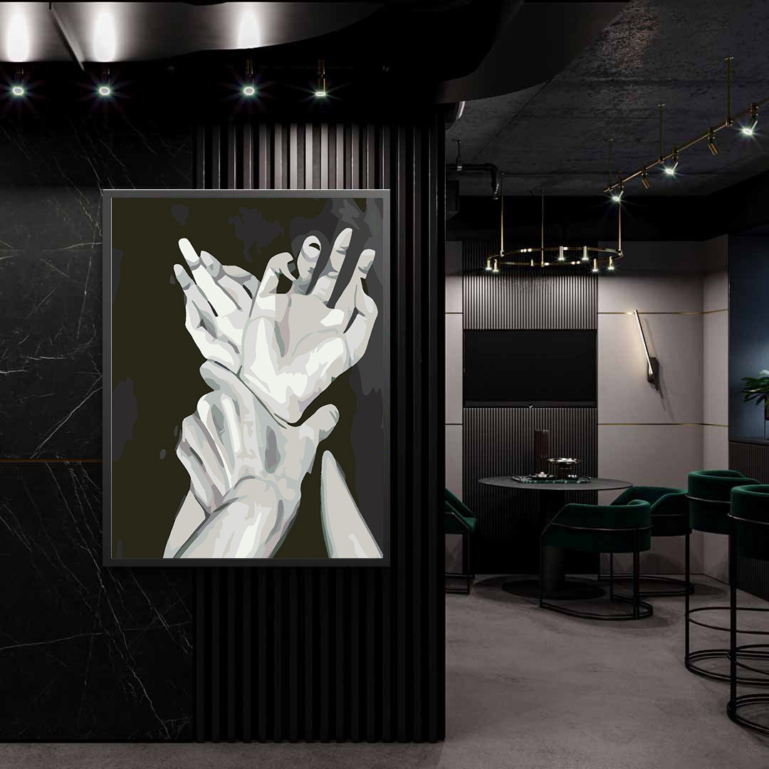 Malen nach Zahlen - Liebe Schwarz und Weiß 4631