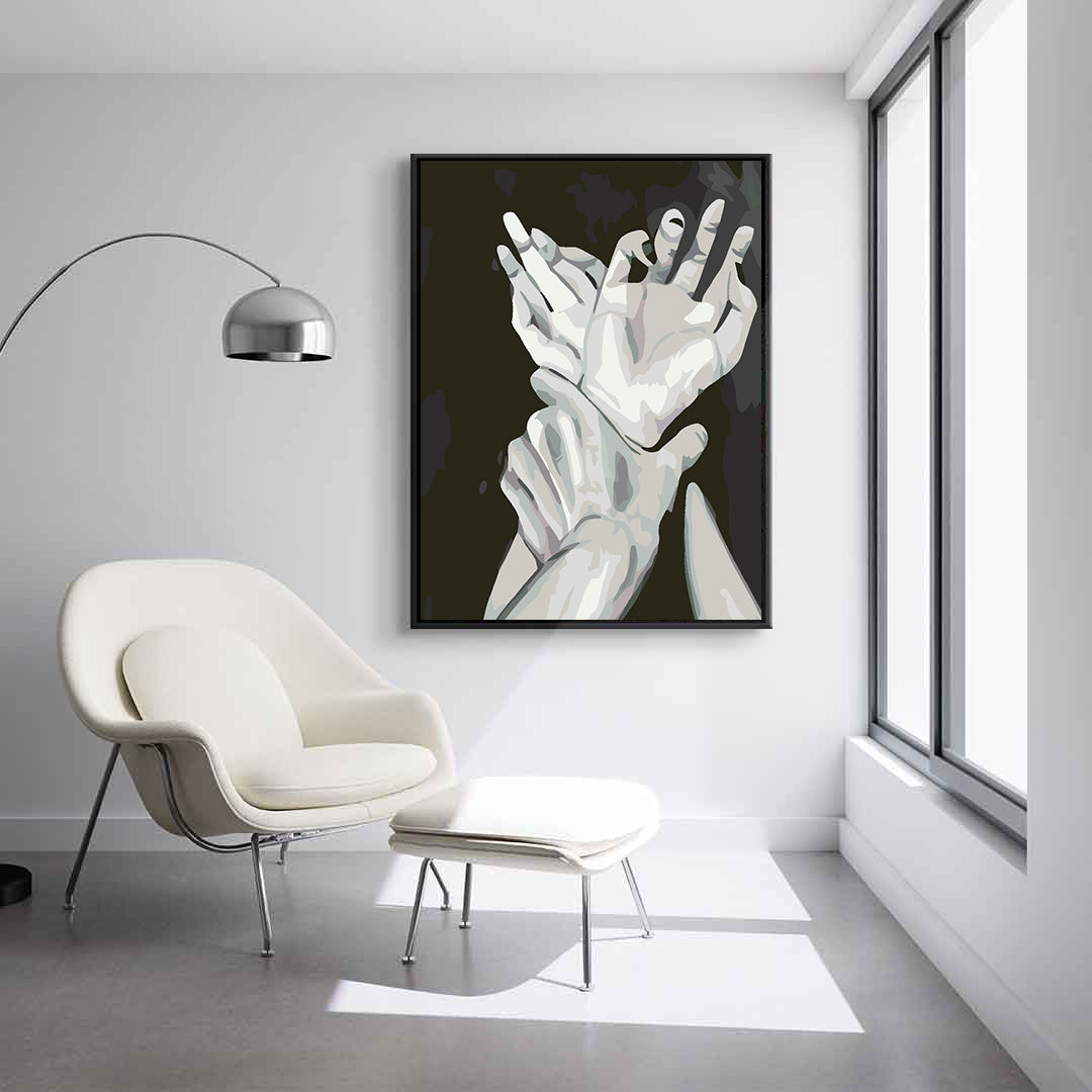 Malen nach Zahlen - Liebe Schwarz und Weiß 4631