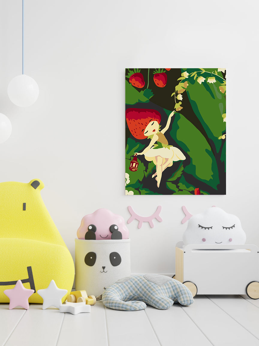 Malen nach Zahlen - Kleines Mädchen mit Erdbeere 4643