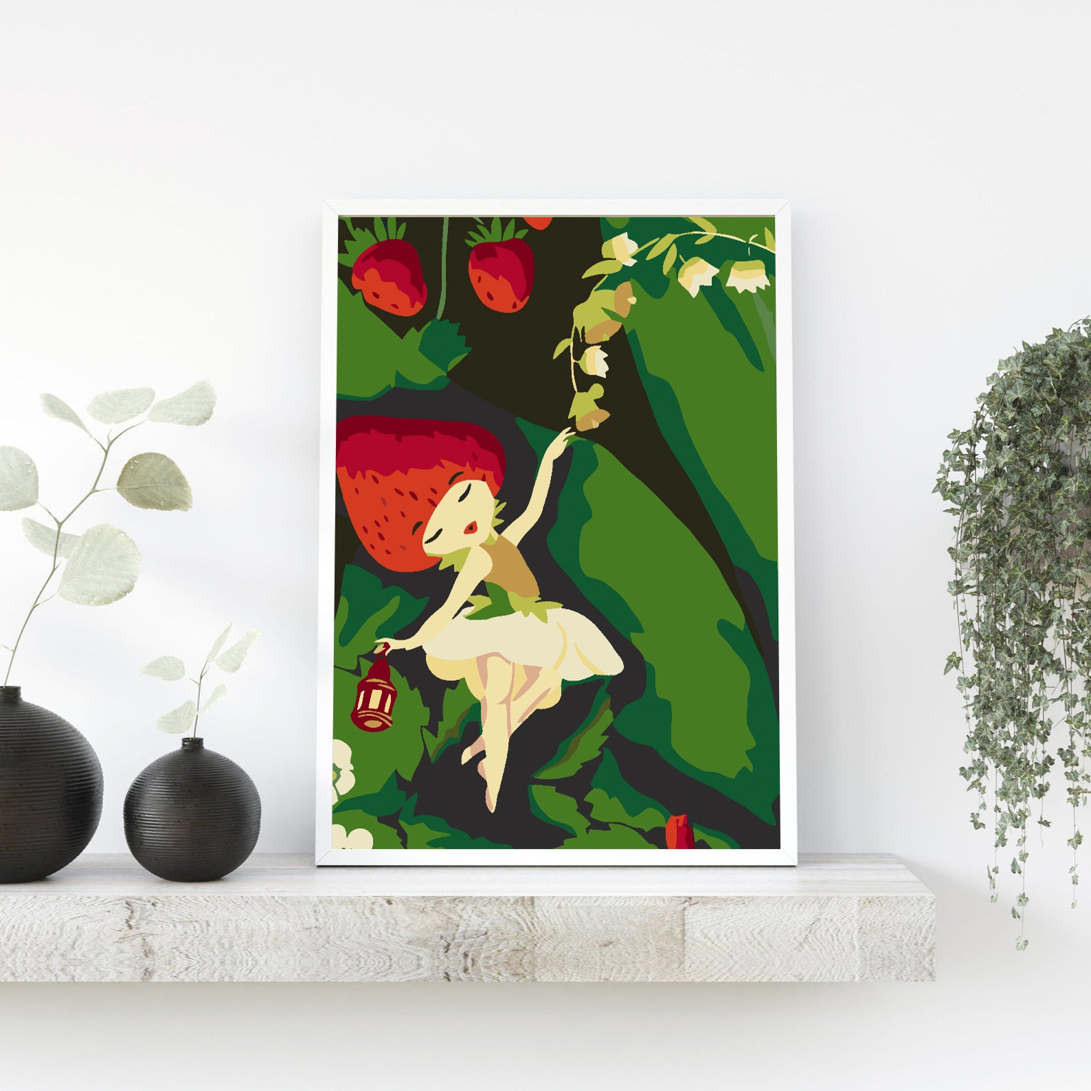 Malen nach Zahlen - Kleines Mädchen mit Erdbeere 4643