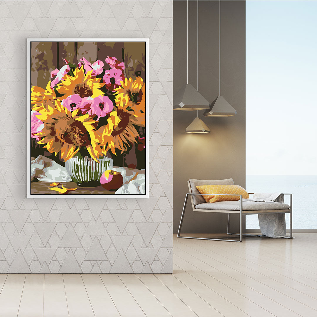 Malen nach Zahlen - Blumen in einer Vase 4654