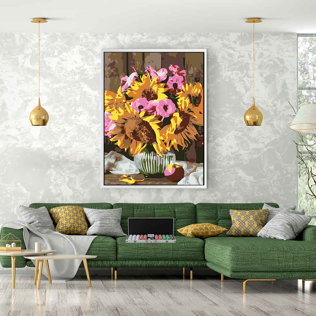 Malen nach Zahlen - Blumen in einer Vase 4654