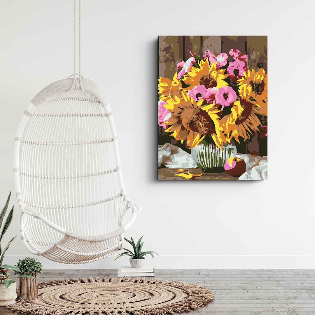 Malen nach Zahlen - Blumen in einer Vase 4654