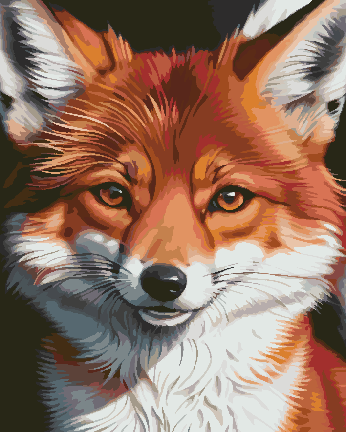 Peinture par numéros - Portrait de renard 4656