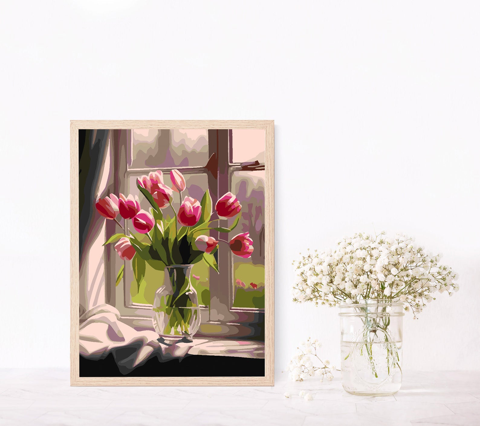 Malen nach Zahlen - Tulpen in einer Vase 4666