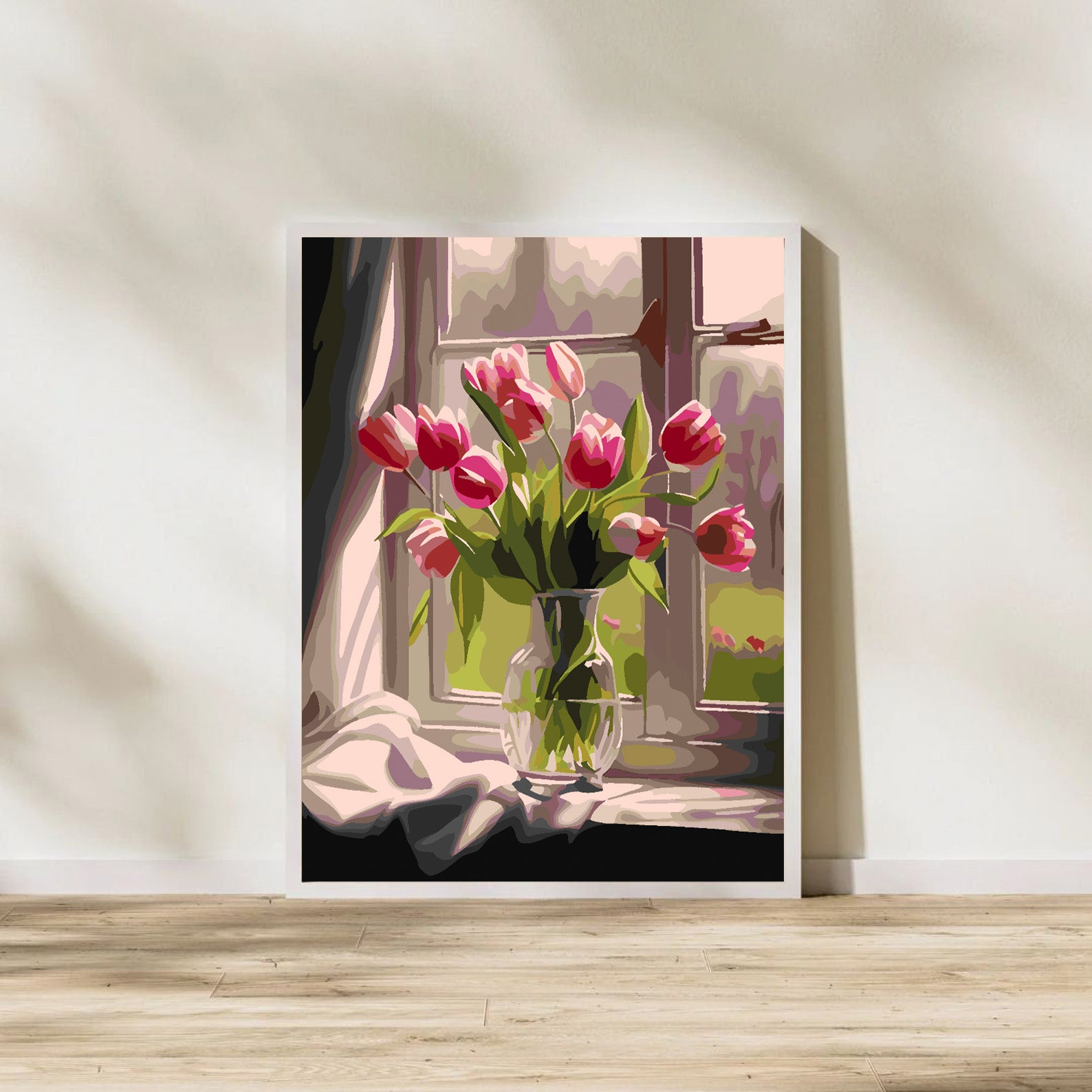Malen nach Zahlen - Tulpen in einer Vase 4666