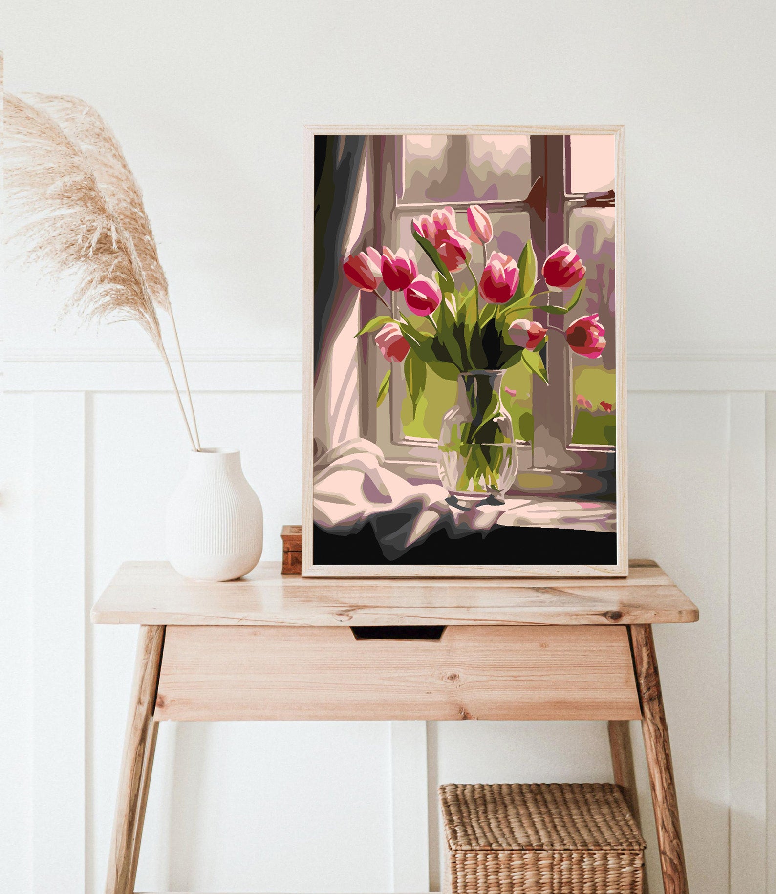 Malen nach Zahlen - Tulpen in einer Vase 4666