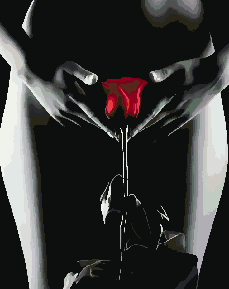 Malen nach Zahlen - Erotische Frau 4677