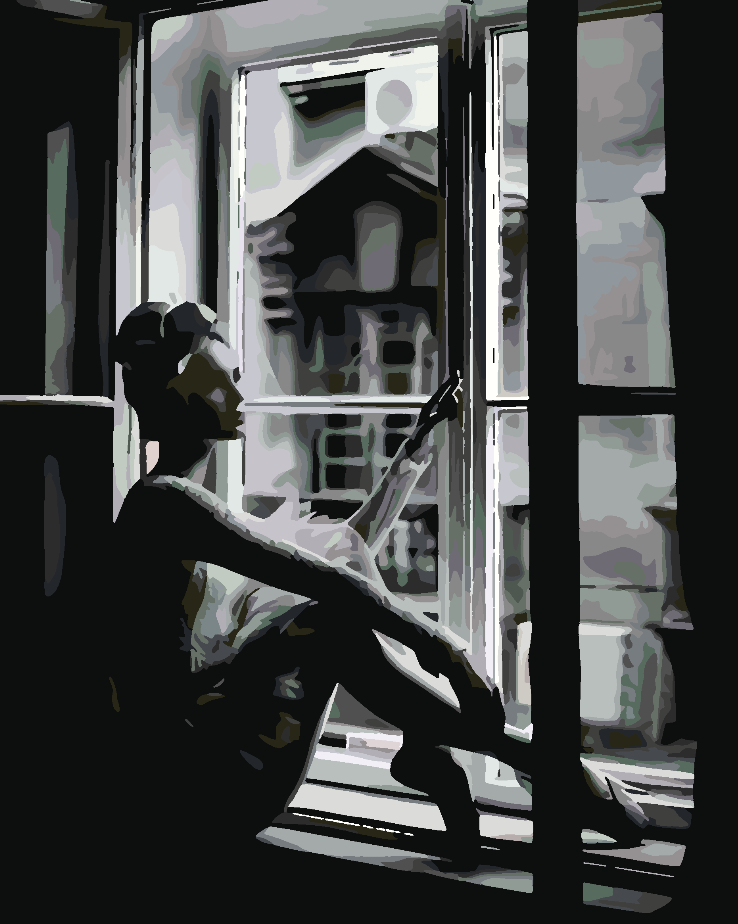 Peinture par numéros - Femme à la fenêtre 4686