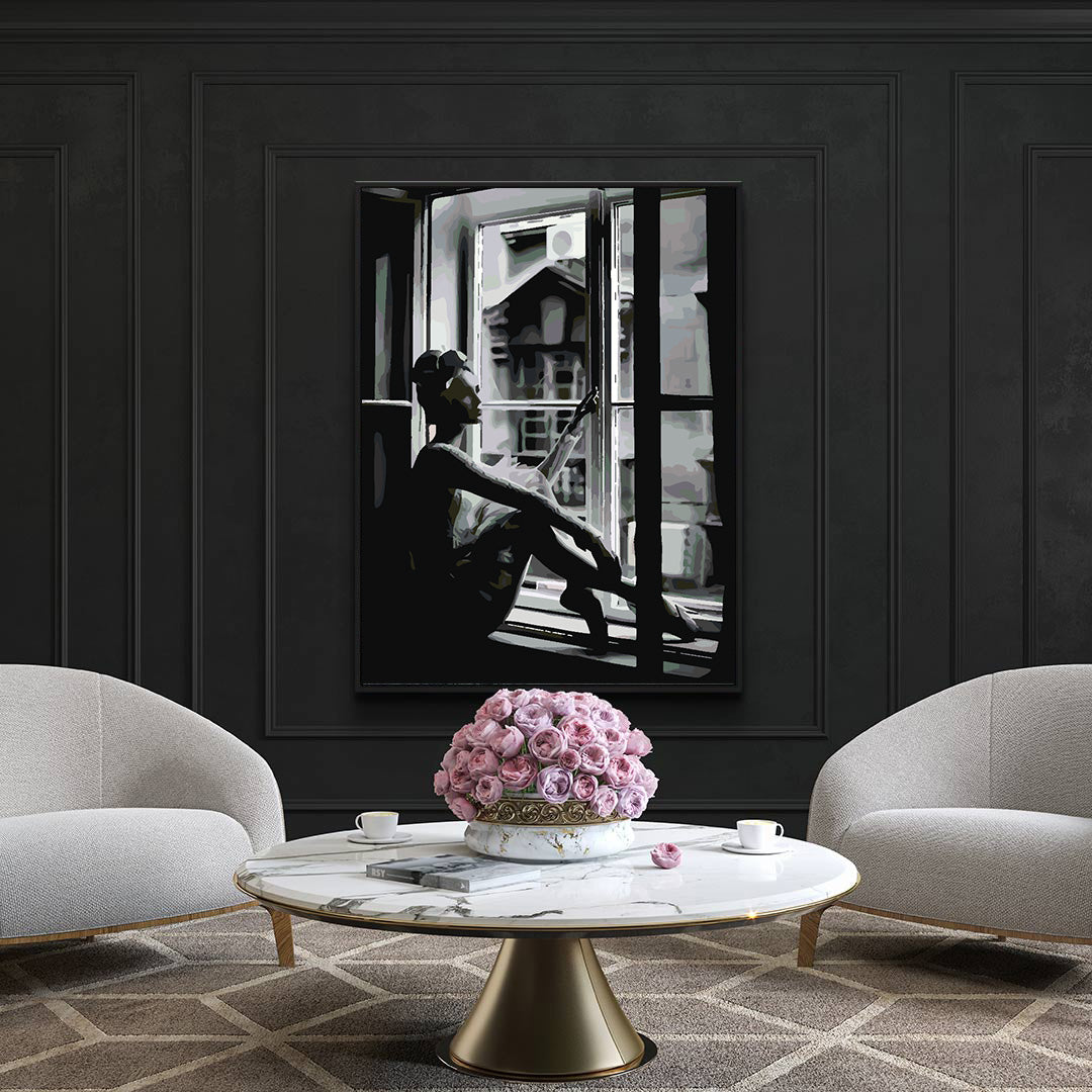 Pictura pe numere - Femeie la Geam 4686