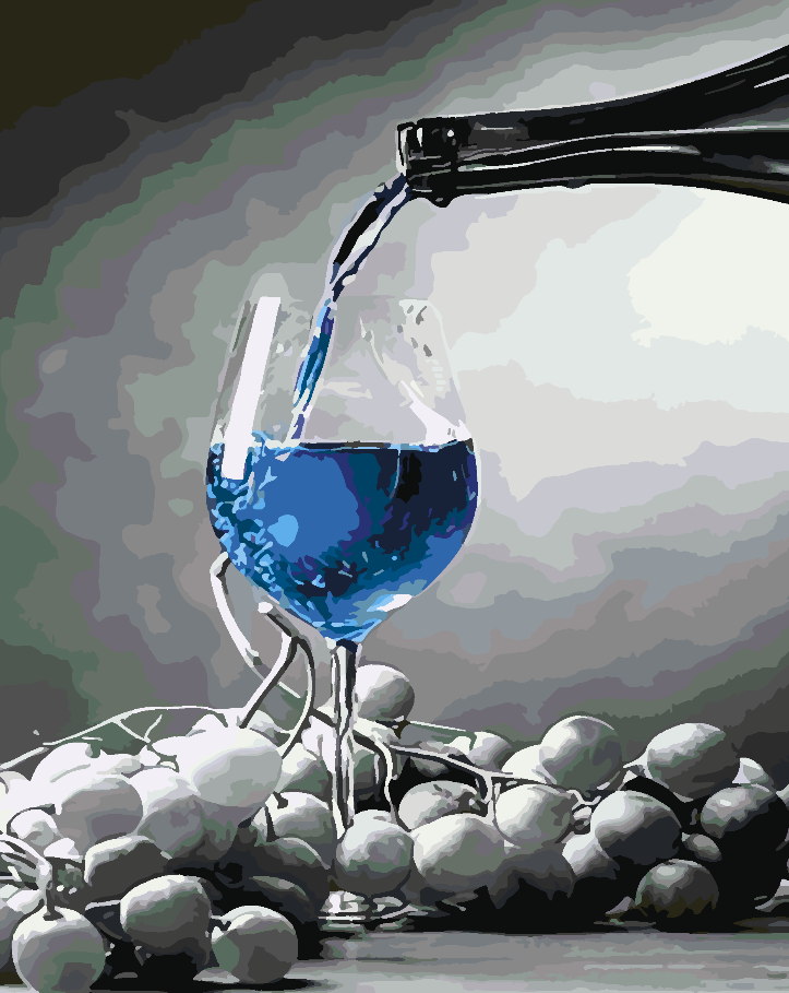 Pictura pe numere - Pahar cu Vin Spumant 4691