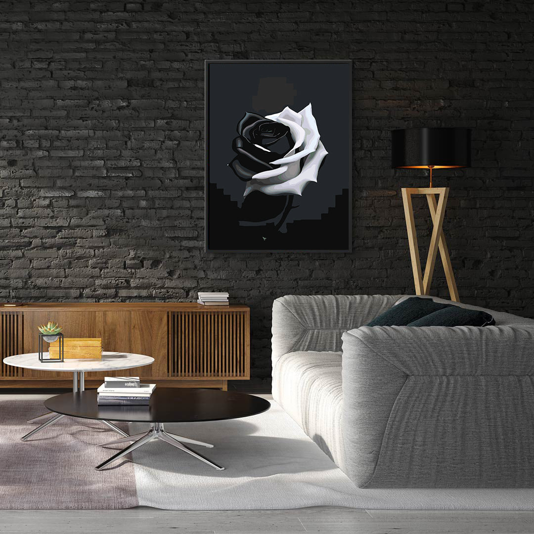 Malen nach Zahlen - Rose Ab Black 4696