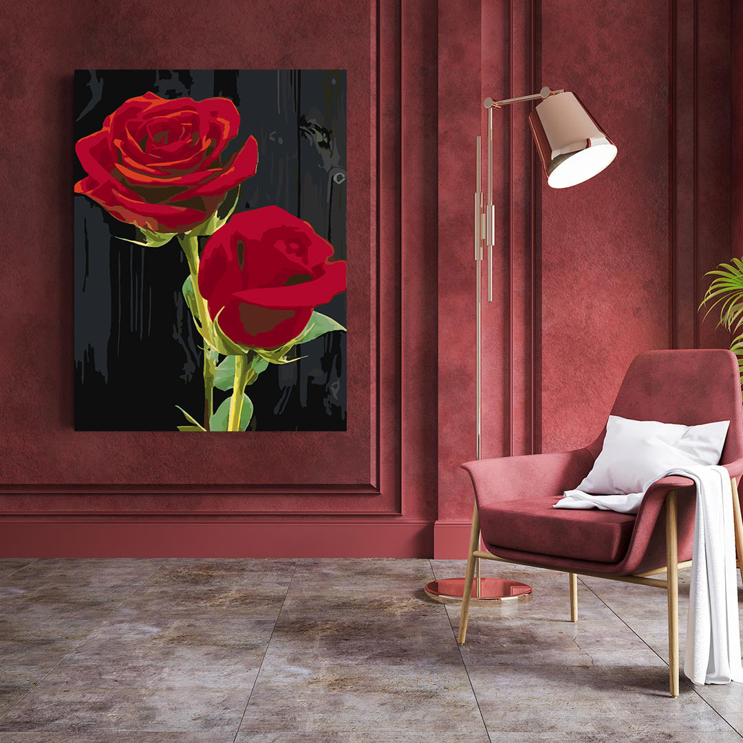 Malen nach Zahlen - Rote Rosen 4700