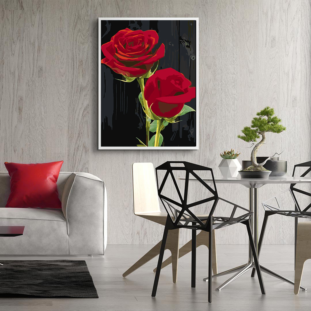 Malen nach Zahlen - Rote Rosen 4700