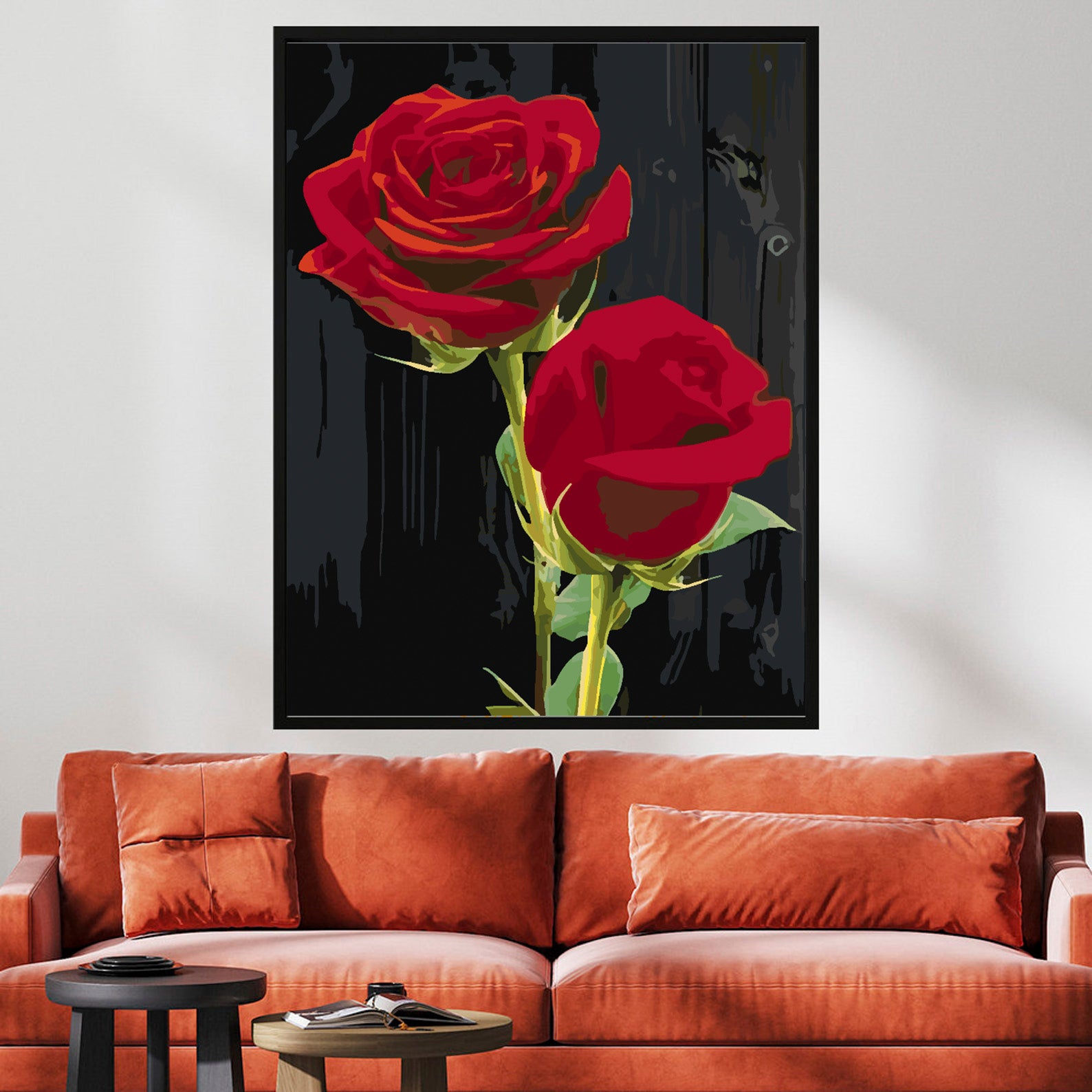 Malen nach Zahlen - Rote Rosen 4700