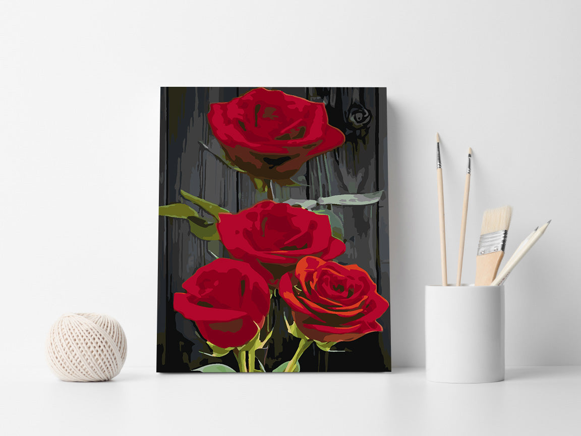 Malen nach Zahlen - Rote Rosen 4701